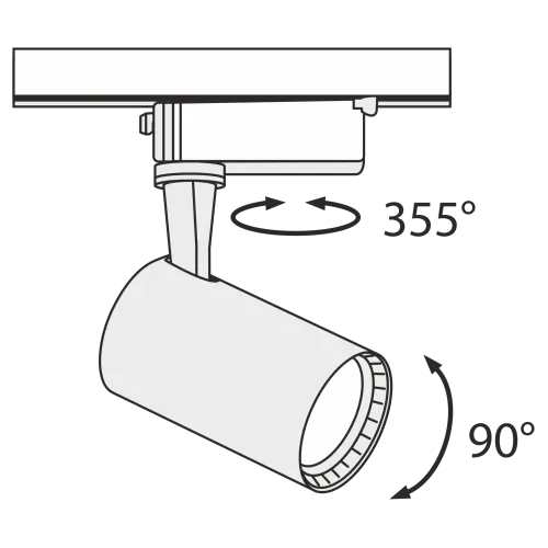 Трековый светильник Technical TR003-1-6W3K-W  фото 3