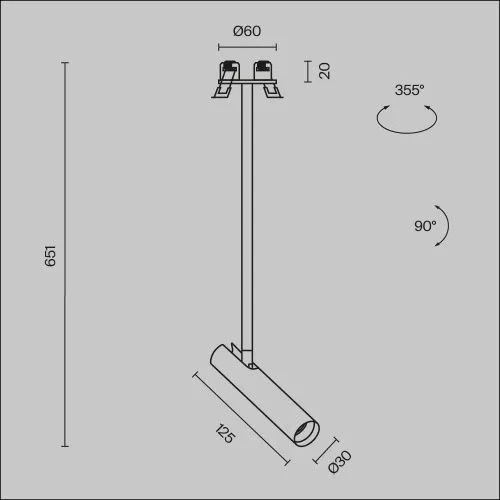 Подвесной светильник Technical P141RS-L125-6W3K-B  фото 10
