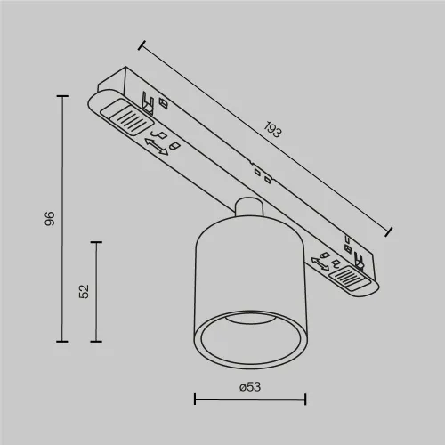 Трековый светильник Technical TR132-2-7W4K-B  фото 3