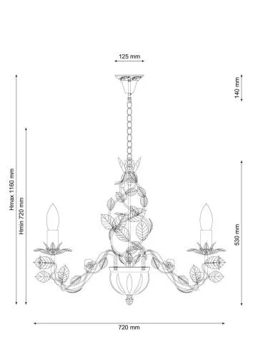 Подвесная люстра Lucia Tucci Fiori Di Rose 185.8  фото 3