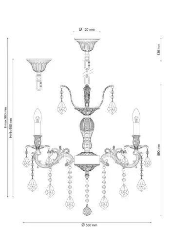 Подвесная люстра Lucia Tucci Barletta 122.6 Coffe Gold  фото 3