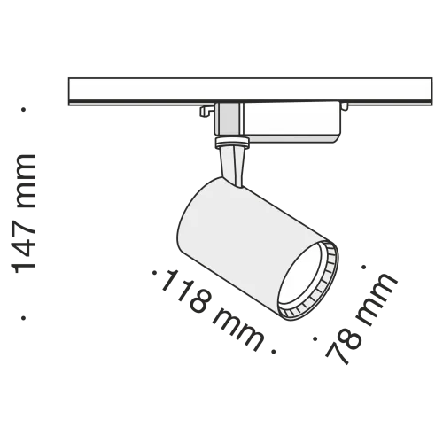 Трековый светильник Technical TR003-1-12W3K-B  фото 5