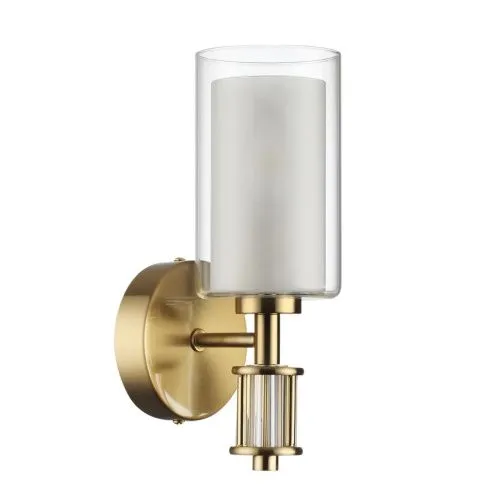 Бра ODEON LIGHT  5088/1WA SAGA стекло/прозрачный; белое 