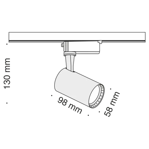 Трековый светильник Technical TR003-1-6W3K-W  фото 4