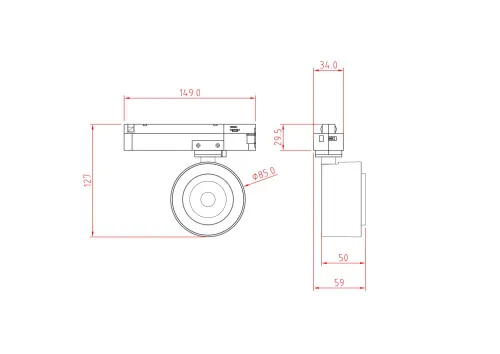 Трековый светильник Technical TR023-1-12W3K  фото 2